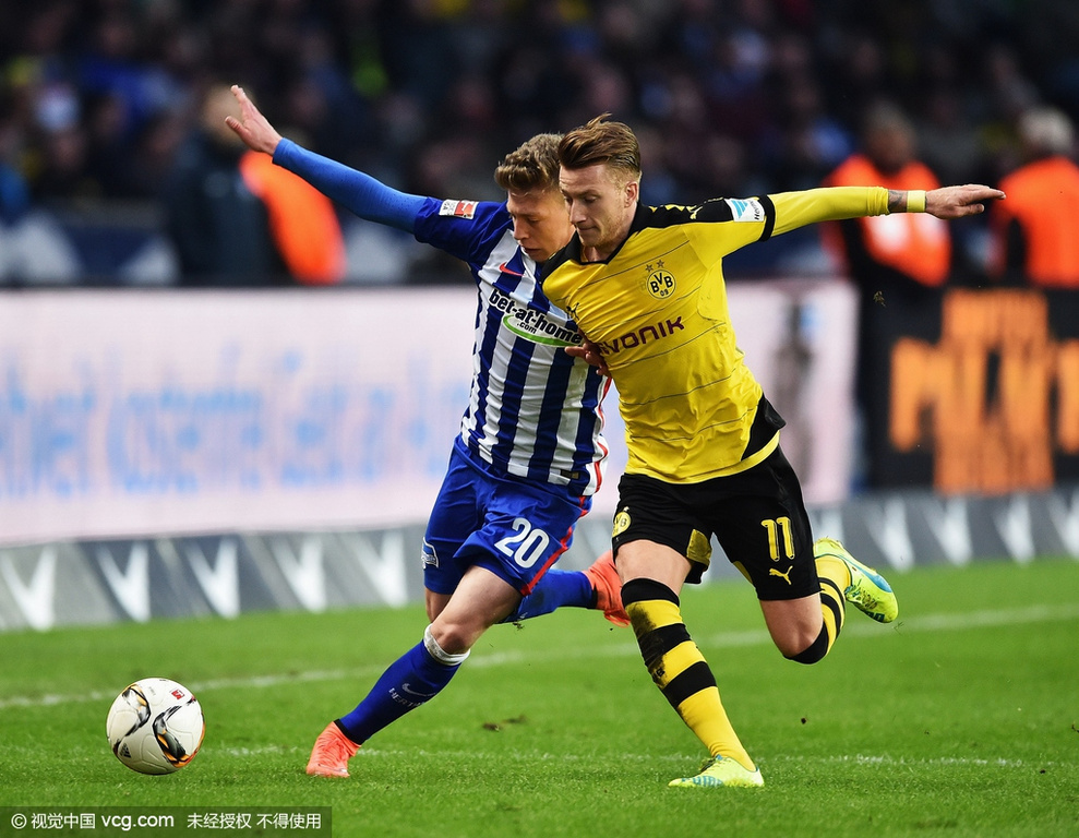  多特蒙德憾平柏林赫塔丢分  